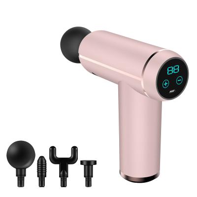 China 2021 Forbeauty LED Body Touch Screen 32 Speed Mini Pink Massage Gun for sale