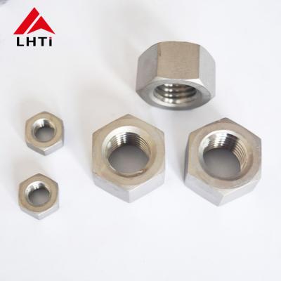 China O titânio de DIN934 GR2 encanta os encaixes industriais das porcas principais do hexágono do titânio das porcas M8 M10 M12 à venda
