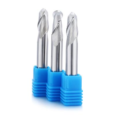 China BKXE Process CNC End Mill Solid Carbide 2 Flute Ballnose Ballnose Cutter For Plywood for sale