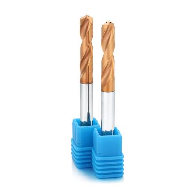 China BKXE Process BKXE High Speed 3d Drilling Solid Carbide CNC 2 Flute Drill Bit With Coolant Hole for sale