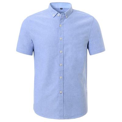 China Hot sale 100% cotton oxford short sleeve anti-pilling camisas button down mens shirts for sale