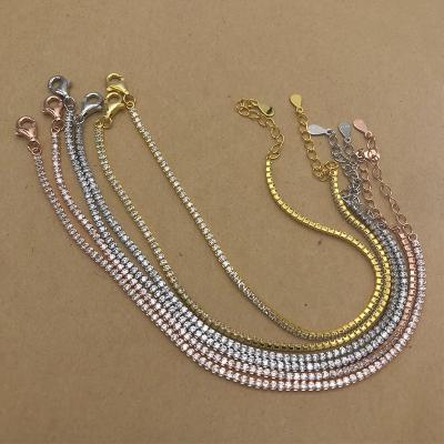 China Claw Zircon Full Diamond Bracelet 3A S925 Bangle Bracelet Romantic Silvery White Delicate Luxury Women Chain Bracelet Jewelry Gift for sale