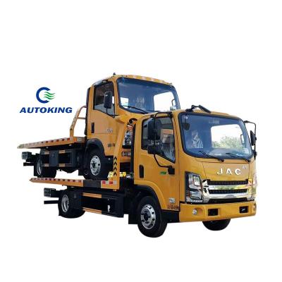 China Flat Cargo Platform Wrecker Towing Truck 4*2 With Crawling Ladder for sale