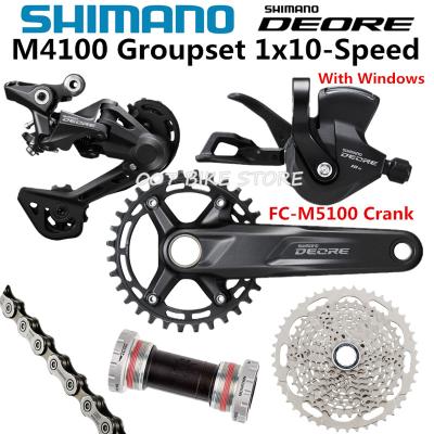 China ALLOY SHIMANO DEORE M4100 Groupset MTB Bicycle 1x10-Speed 11-42T 11-46T M4100 Clutch Derailleur Rear Cassette M4100 Groupset 10Speed for sale