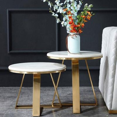China Modern Modern Marble Metal Legs Single Table Side Table Coffee Table for sale