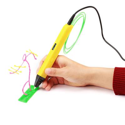 China Amazon Hot-selling Blue/Purple/Yellow/White Slim Body Ceramic Nozzle Design Use 1.75mm ABS/PLA 3D Filament Kids Toy Printing Pen With Speed Control for sale