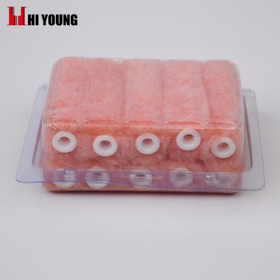 China Cheap Price Polyester Paint Roller Brush Eco-friendly 10 Pcs Mini Pink Roller for sale