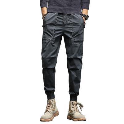 China 2021 Hotsale Autumn Winter Men Cotton Spandex Anti-pilling Elastic Leg Opening Cargo High Quality Military Slim Fit Fashion Pants Overall for sale