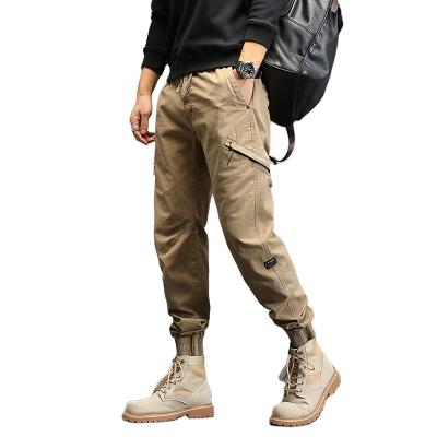 China 2021 Hotsale Autumn Winter Men Cotton Spandex Anti-pilling Elastic Leg Opening Cargo High Quality Military Slim Fit Fashion Pants Overall for sale