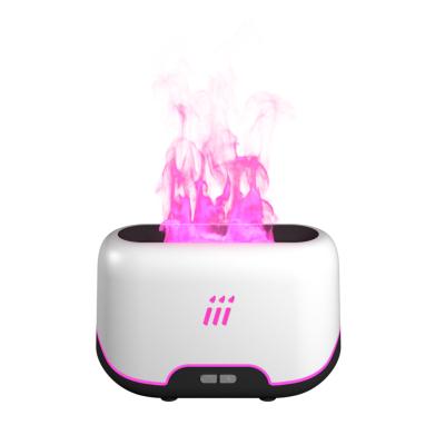 China Car 2023 essential smart crystal electric oil ultrasonic ceramic waterless car flame aroma diffuser for sale