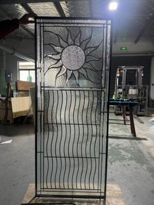 China Entry Door Inserts Glass With Patina Caming And 1