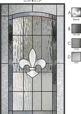 China Patina Caming Decorative Leaded Glass For Interior Doors for sale