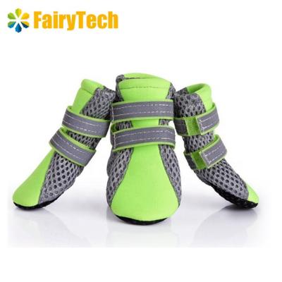 China Wholesale Sustainable Indoor Durable Reflective Mesh Prewalker Non Slip Breathable Pet Shoes Dog Shoes for sale