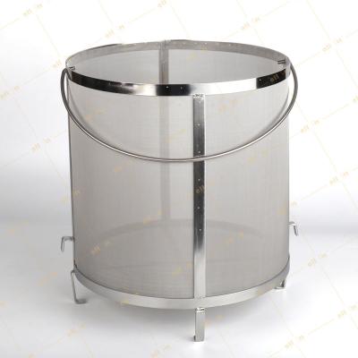 China food & Beverage Factory All In Brew Stainless Steel Hot Selling Home Brew 300mm*310mm Malt Boiling Kettle Malt Mash Filter Basket Hop Spider For Beer for sale