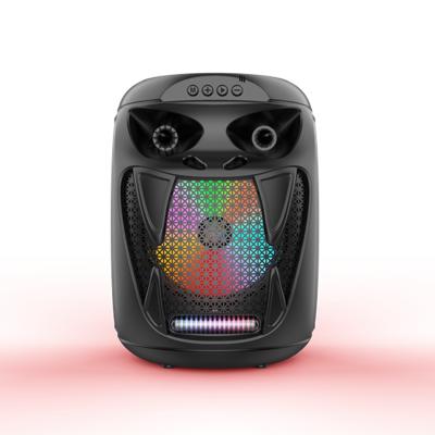China DLNA Dual 8 Inch Colorful Lamp BT Speaker, BT Karaoke Speaker with Mic Function, Custom Wireless Blue Tooth Colorful Led Light Speaker for sale