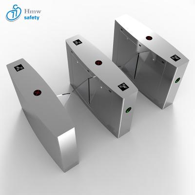 China Electronic Smart ID Speed Acrylic Pedestrian Control Wing Flap Barrier Gate for sale