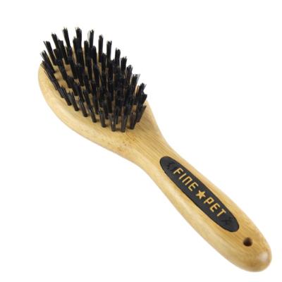 China Sustainable Handle Pet Bamboo Bristle Brush In For Short Hair High Quality for sale