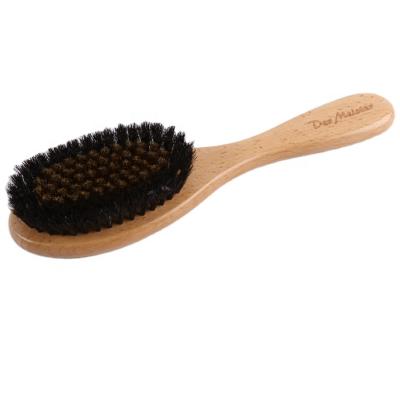 China Sustainable Pet Black Hog Bristle Brush With Copper Wire In High Quality for sale