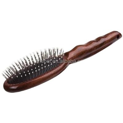 China Sustainable Pet Daily Care Used Wooden Hair Pin Brush Dog Grooming Tools In High Quality for sale