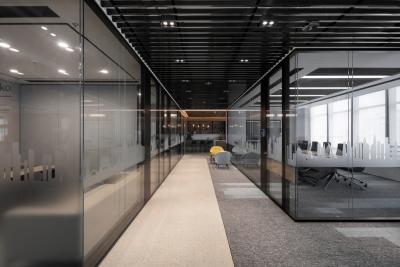China Paredes divisorias de vidrio desmontables duraderas de doble vidrio de oficina modular en venta