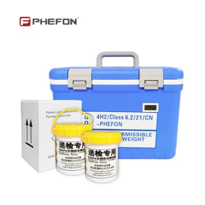 China Specimen Cold Chain Transport Box 12L Vaccine UN2814 UN3373 Cold Storage Container for sale