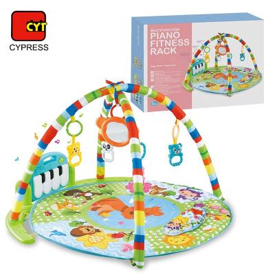 China Baby Playmat Round Mat Baby Piano Play Mat Baby Gym Toy Educational Piano Fitness Play Gym with Music and Light for sale