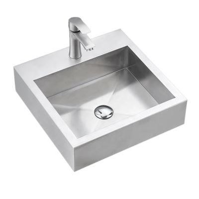 China Easy Installation Stainless Steel RV Bathroom Sink Basin Toilet Bathroom Products Sink With Faucet for sale