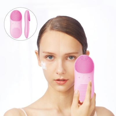 China OEM Sonic Face Washer Cleaner Facial Cleansing Brush Silicone Waterproof DEEP CLEANING Electric Facial Cleansing Brush Limpiador Electrico for sale
