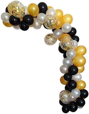 China Party Deco Balloon Arch Garland Kit Party Decoration Set Gold Confetti Balloons Black White Gold Latex Balloons for sale