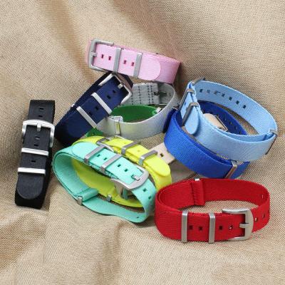 China Peel New Recycled Yunse Material Polyester Seat Belt Nato Nylon Watch Band 2022 Friendly Colorful With Different Styles for sale