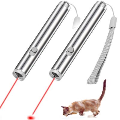 China Multi-angle 3-in-1 USB Rechargeable Pet Hook LED Cat Laser Toy Red Dot Stored Interactive Torch for sale