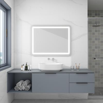 China Luxury Smart Lighted Mirror for Bathroom with Defogger and Custom Size Options For Hotel Or Home for sale