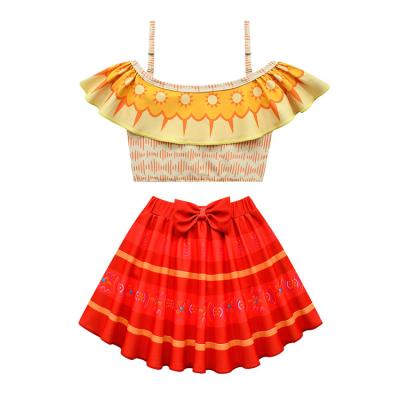 China New Arrival Toddler Girl Breathable Two Piece Swimsuit Set Encanto Isabela Mirabel Swimwear Dress For Kids for sale