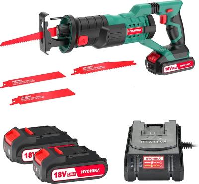 China Wood Saw Reciprocating Saw AMAZONE Hot Sale HYCHIKA 18V Cordless Recip Saw Variable Speed 0-2800rpm Electric Saw for sale