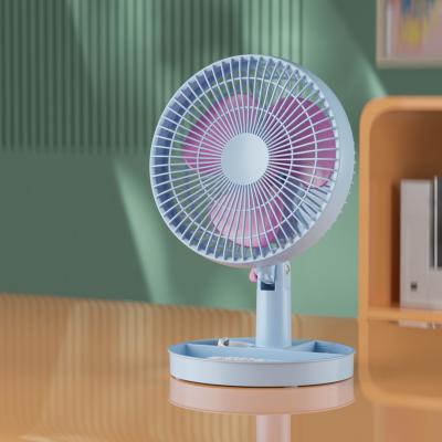 China 2022 Storage Desk Fan New Arrival Air Cooler Desktop Fan Head Air Supply Desktop Plastic Flip Fan for sale