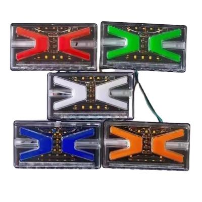 China 24v Colorfulled Water Light Guide Water Side Lamp Truck Side Light Car Semi-trailer Marker Light Auto Ground Side Lamp for sale