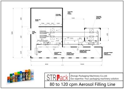 Cina Una linea di riempimento liquida automatica linea di 80 - 120 CPM di produzione del materiale da otturazione dell'aerosol in vendita
