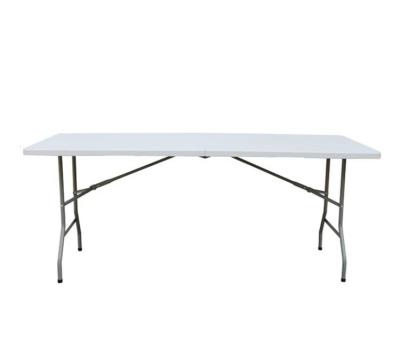 China Portable Outdoor Garden Furniture 180cm Picnic Folding Table Easy Carrying White Rectangular for sale