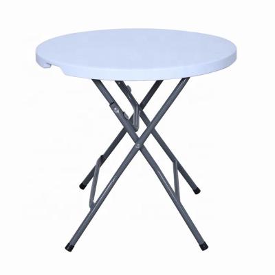 China Traditional High Quality Light Weight Coffee Garden Portable Folding Round Table for sale