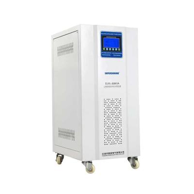 China â ¥ 98.5% LCD display high precision three-phase voltage stabilizer TNS/SJW-50KVA. for sale