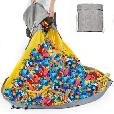 China Viable Kids Play Multifunctional Portable Bean Bag Waterproof Organizer Bucket Storage Bag Container Toy Cleaning and Storage Bags for sale