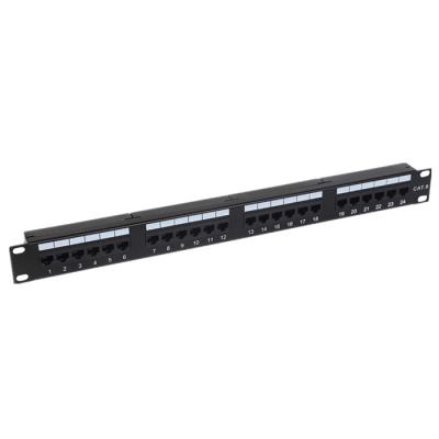 China UTP Cat6 Network Cabling System Patch Panel, 24 Left, Compatible with Cat5e/6 Cabling, 1U 19