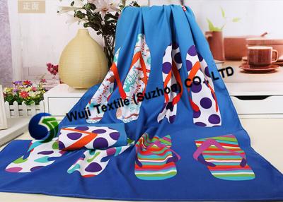 China 100% Polyester Microfiber Beach Towels , Pomotional Bathroom Towel Sets for sale