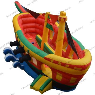 China Outdoor Environmental Protection Obstacle With Bouncy Pirate Theme Kids PVC Inflatable Jumping Castle For Playground for sale