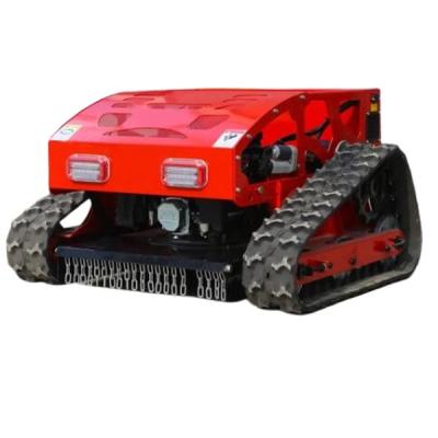 China Crawler Type Four Wheel Hybrid Remote Control Lawn Mower 8HP Gasoline Engine for sale