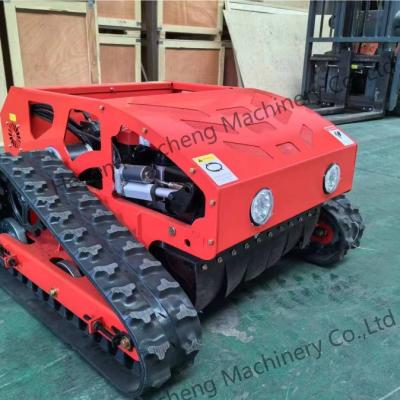 China Crawler Type Four Wheel Hybrid Remote Control Lawn Mower 20mm-180mm Cutting Height for sale
