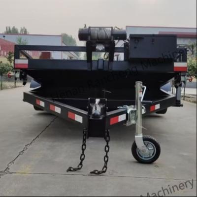 China 5t 5m*2,2m Caminhão de plataforma Semi-remolque Eixo de duplo eixo Freio elétrico à venda