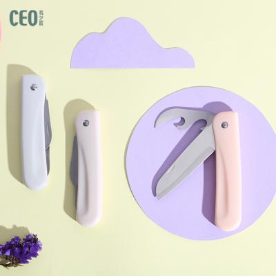 China Viable Wholesale ABS Handle Kitchen Folding Pocket Stainless Steel Fruit Vegetable Paring Knife for sale