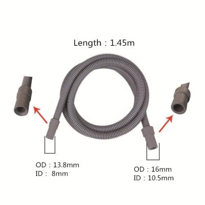 China Household Dishwasher PP+TPE New Outlet Drain Hose Replacement Hose 1.45m for sale