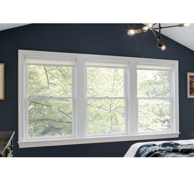 China Magnetic Screen American style hanging window with vertical sliding double-layer glass aluminum window can be customized for sale